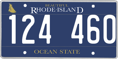 RI license plate 124460