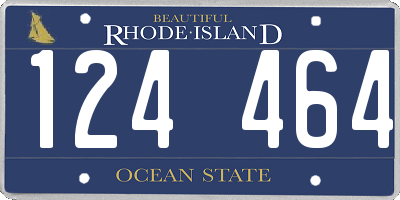 RI license plate 124464