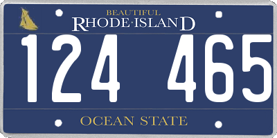 RI license plate 124465