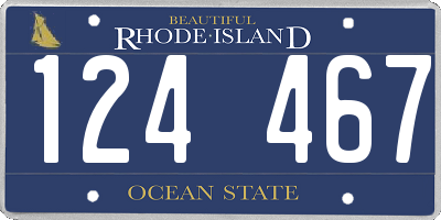 RI license plate 124467