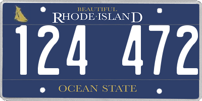 RI license plate 124472