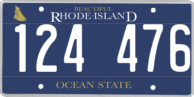 RI license plate 124476