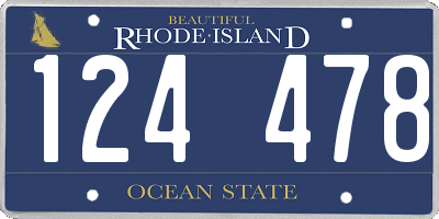 RI license plate 124478