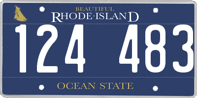 RI license plate 124483