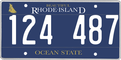 RI license plate 124487