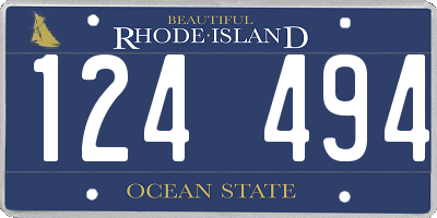 RI license plate 124494