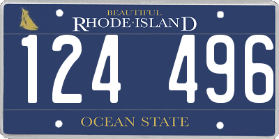 RI license plate 124496