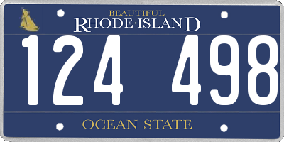RI license plate 124498