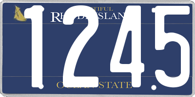 RI license plate 1245