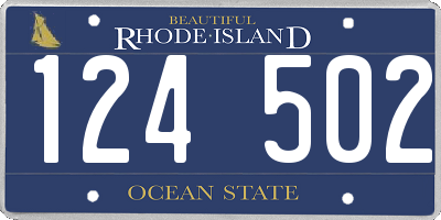 RI license plate 124502
