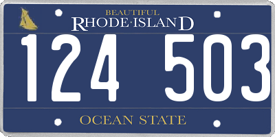RI license plate 124503