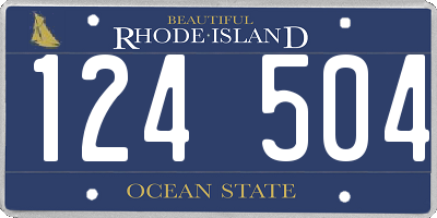 RI license plate 124504