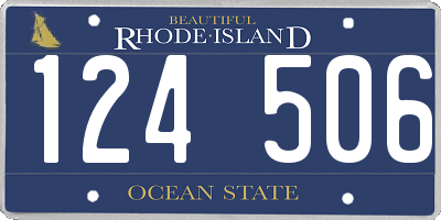 RI license plate 124506