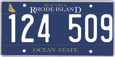 RI license plate 124509