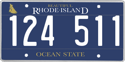RI license plate 124511
