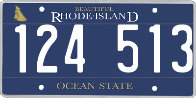 RI license plate 124513
