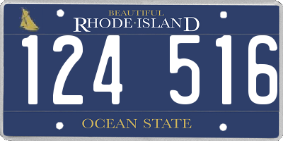 RI license plate 124516