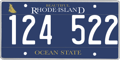 RI license plate 124522