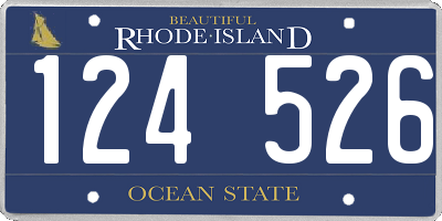 RI license plate 124526