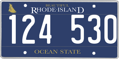 RI license plate 124530