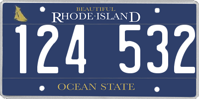 RI license plate 124532