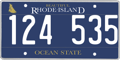 RI license plate 124535