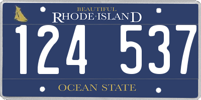 RI license plate 124537