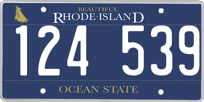 RI license plate 124539