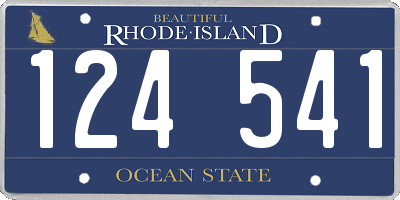 RI license plate 124541