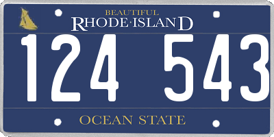 RI license plate 124543