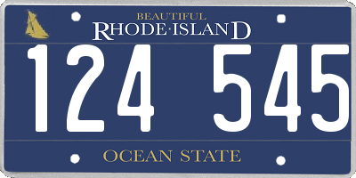RI license plate 124545