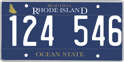 RI license plate 124546
