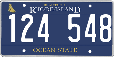 RI license plate 124548
