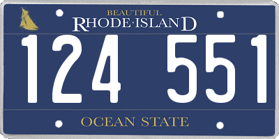 RI license plate 124551