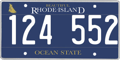 RI license plate 124552