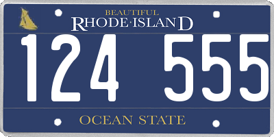 RI license plate 124555