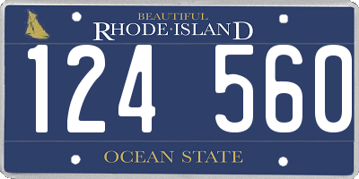 RI license plate 124560
