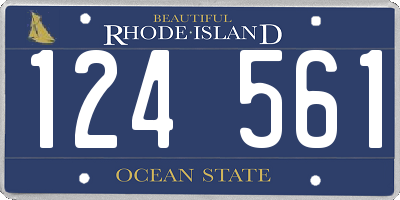 RI license plate 124561