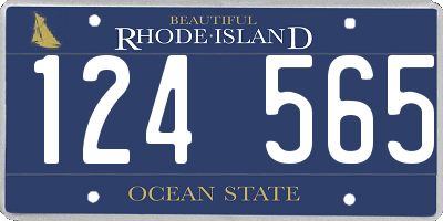 RI license plate 124565