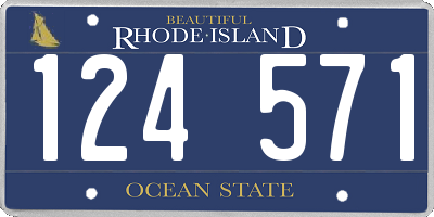 RI license plate 124571