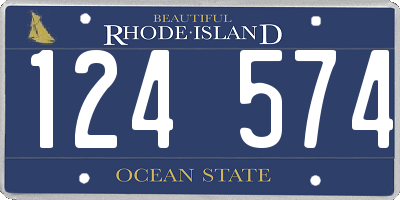 RI license plate 124574