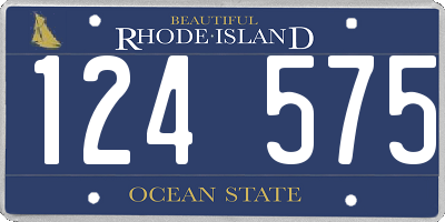 RI license plate 124575