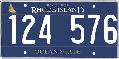 RI license plate 124576