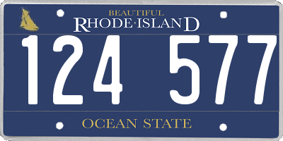 RI license plate 124577