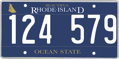 RI license plate 124579