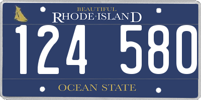 RI license plate 124580