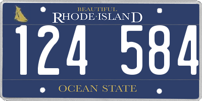 RI license plate 124584