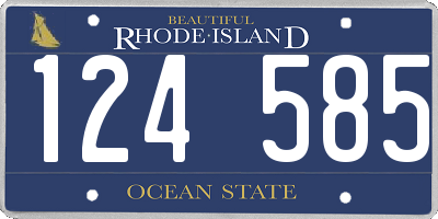 RI license plate 124585