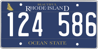 RI license plate 124586