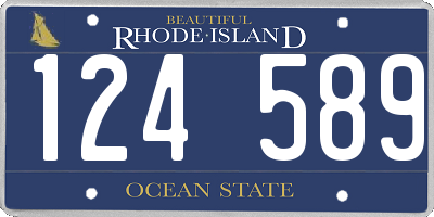 RI license plate 124589